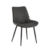 Adama Dining Chair - Anthracite Microfiber